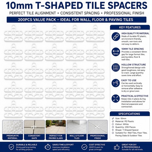 Tile spacers 200pcs - tile, 10mm